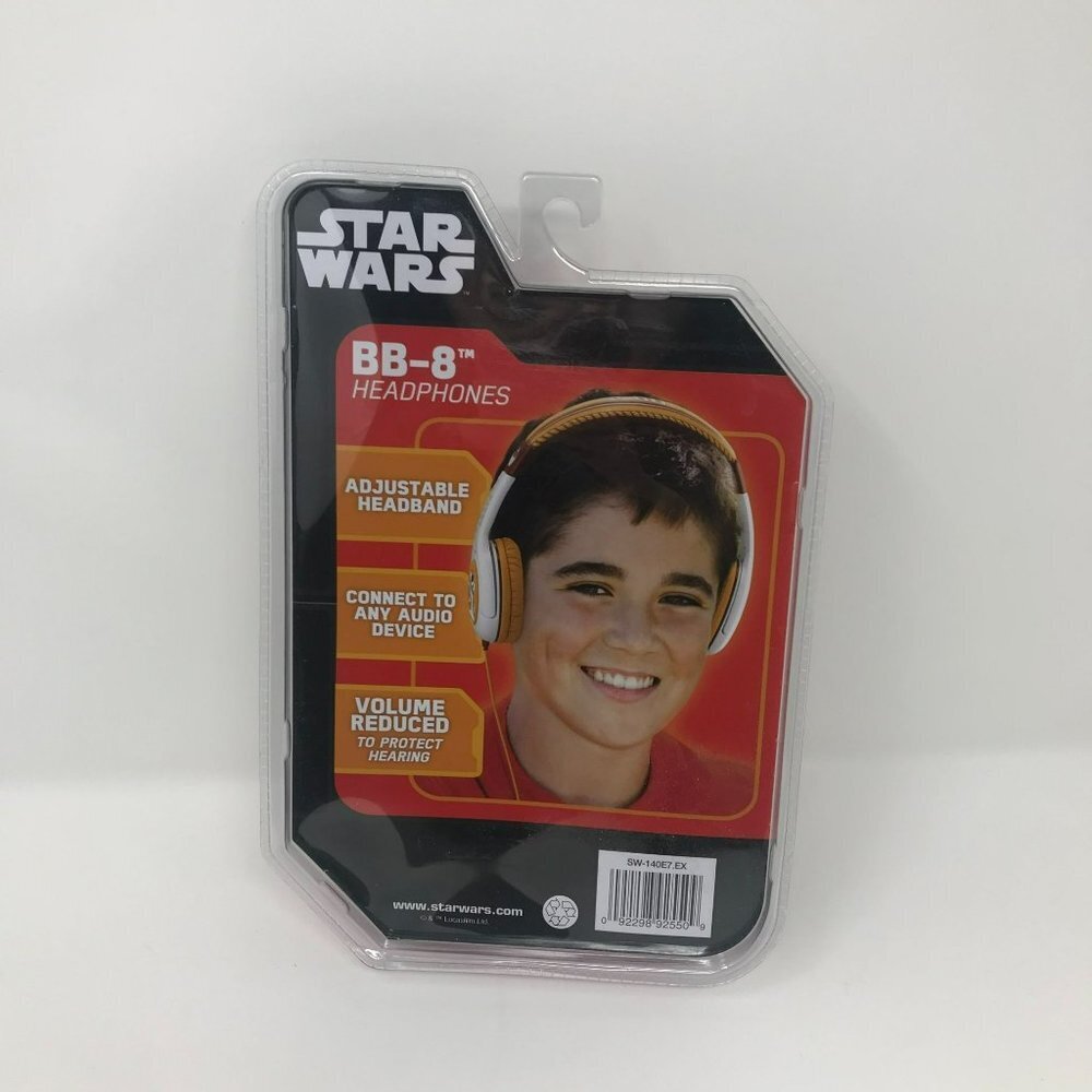 Disney Star Wars BB-8 White and Orange Headphones Volume Reduced - Picture 3 of 5